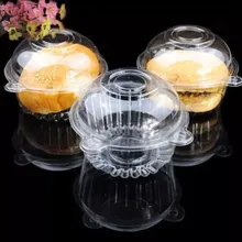 Бутик 50 х один пластиковый прозрачный держатель для кексов контейнер для тортов