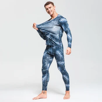 

thermal underwear rash guard kit MMA Compression Apparel leggings men union suit Bodybuilding T-Shirt camouflage tracksuit men
