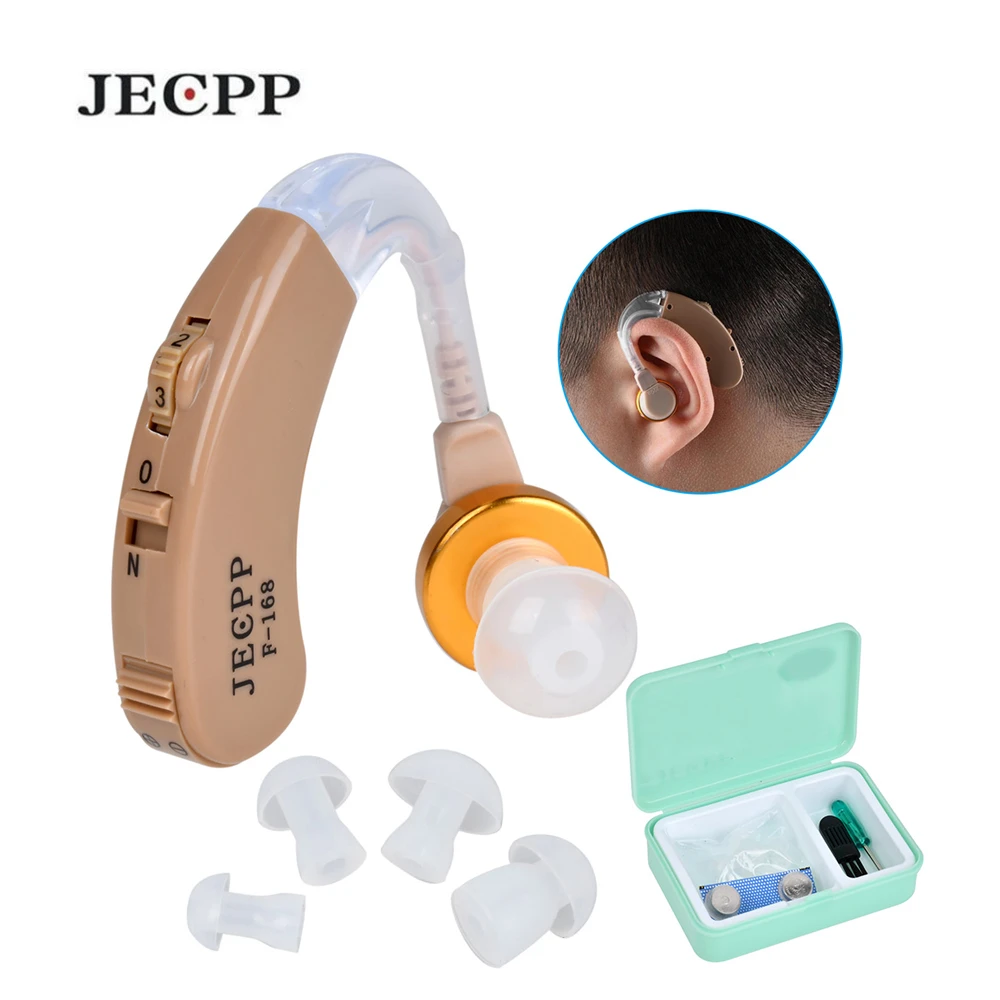 F 168 BTE Hearing Aids Voice Amplifier Device Adjustable Sound Enhancer