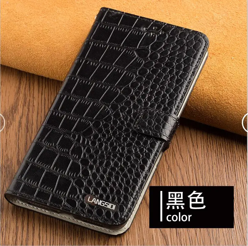 01-Black Wangcangli чехол для телефона из крокодиловой ткани табби складной чехол для телефона ForMEIZU Mx5 чехол для телефона ручной работы на заказ - Цвет: 01-Black