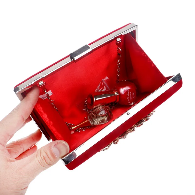 SEKUSA Single Side Sun Diamond Crystal Evening Bags Clutch Bag Hot Styling Day Clutches Lady Wedding woman bag Rhinestones Purse