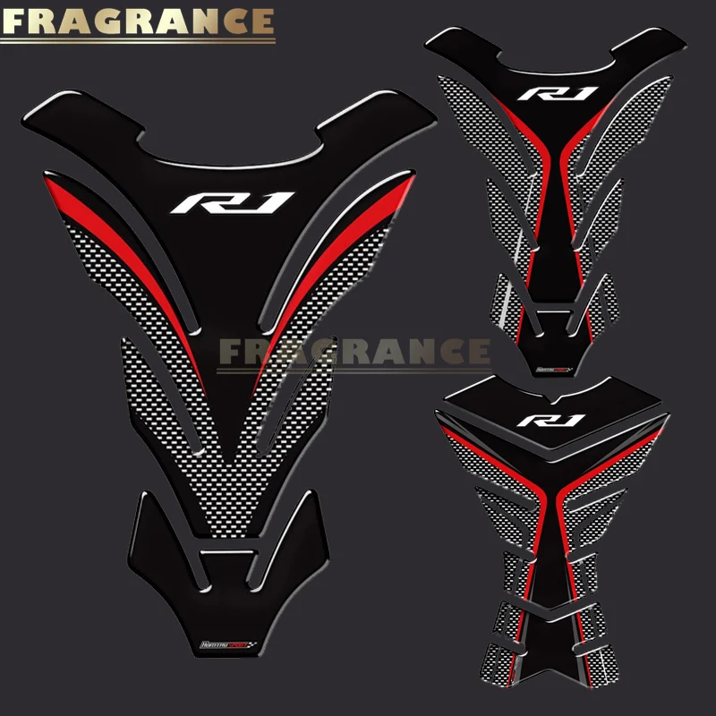 

3D Rubber Sticker Motorcycle Emblem Badge Decal For yamaha YZF-R1 R1 Tank All Years