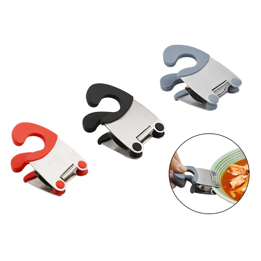 

Stainless Steel Pot Side Clip Anti-scalding Clip Side Clip Rubber Clip Plate Holder Pan Gripper Clamp Kitchen Tool Gadgets