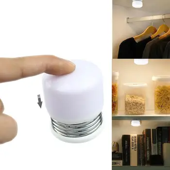 

Innovative Spring Press Design Mini Night Light With Magnetic Bottom Convenient Bedroom Bedside Night Feeding Lamp