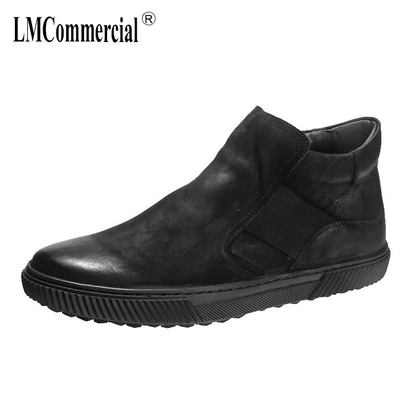 

new autumn winter British retro high-top shoes men's short boots men casual shoes genuine leather Martin boots cowhide cashmere