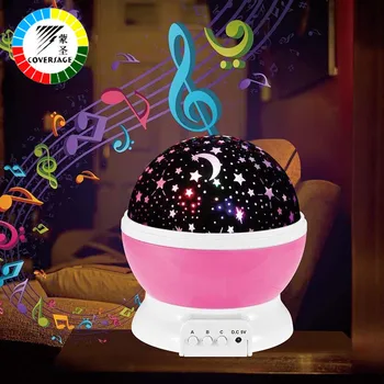 

Coversage Music Rotating Night Light Projector Spin Starry Star Master Children Kids Baby Sleep Romantic Led USB Lamp Projection