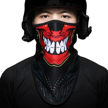 

QLIOING Polar Fleece Snowboard Half Face Cover Face Hood Protection Ski Cycling Winter Neck Guard Scarf Personality Warm Mask