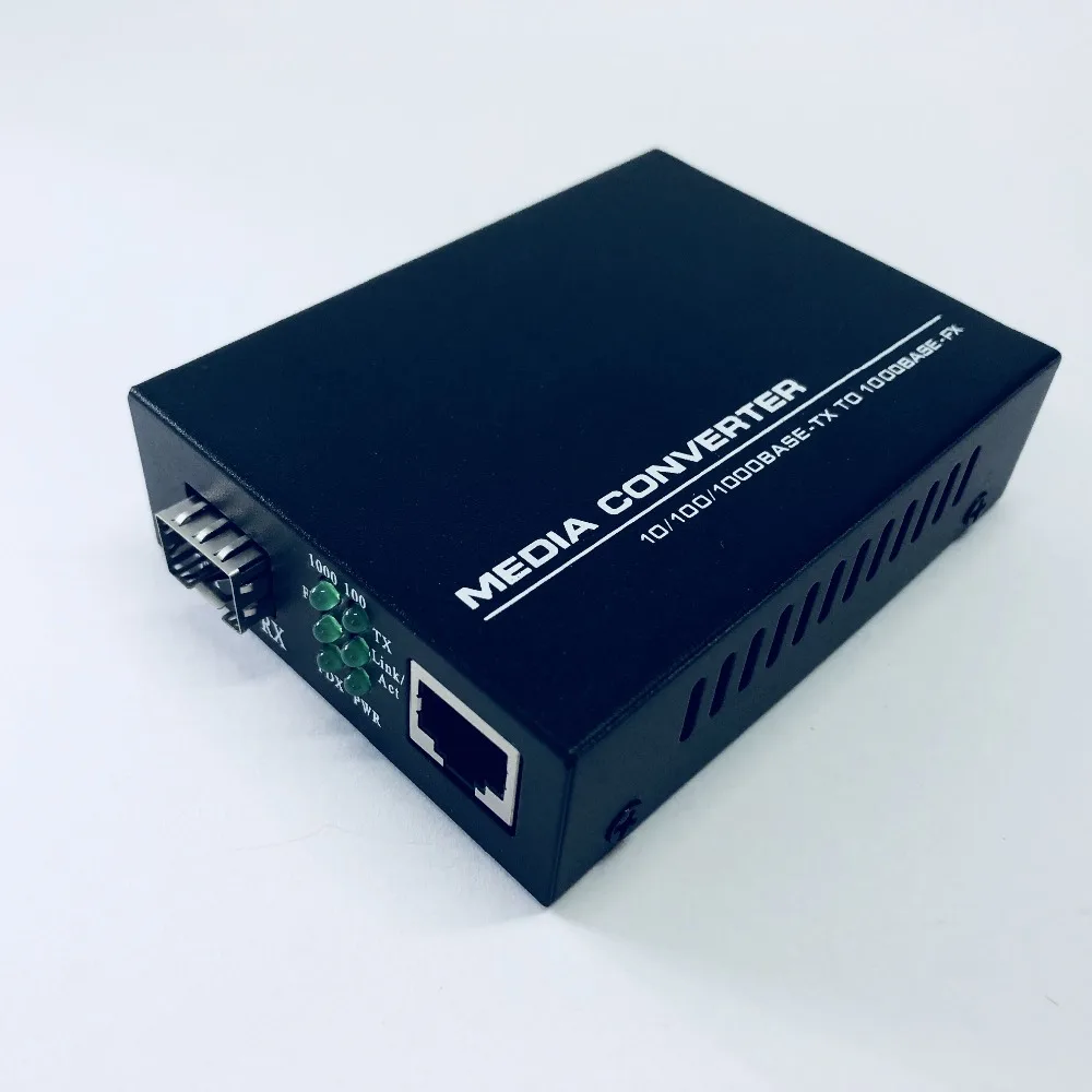 

SFP Fiber media Converter to RJ45 Gigabit Media Converter SFP 10/100/1000M Ethernet Converter Transceiver fiber optical switch