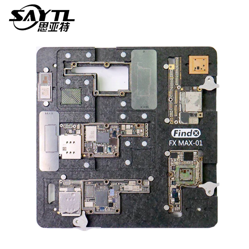 Pcb Holder With Bga Reballing Stencil Kits For Iphone X Xs Xs Max