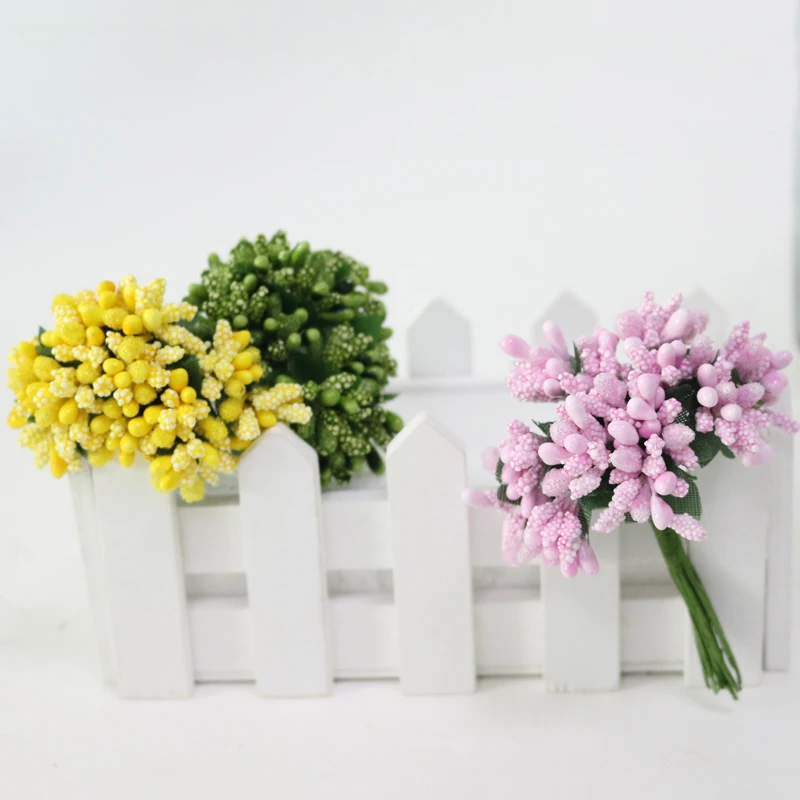 JAROWN Artificial Small Berry Colorful Beads Candy Box Gift Box Accessories DIY Wedding Creative Garland Flores Decor Flower (8)