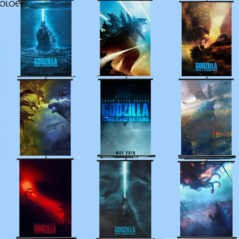 

Modular Pictures Canvas Prints Painting 5 Panel Godzilla King of The Monsters Poster for Living Room Decoration Wall Art Frame