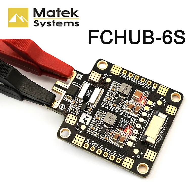 

Original Matek FCHUB-6S W/ CURRENT SENSOR 184A Hub Power Distribution Board 5V & 10V BEC 30.5*30.5mm PDB for RC Drone
