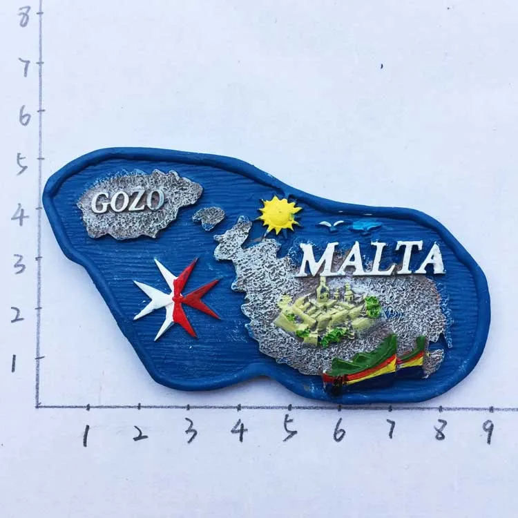 Travel in Malta Fridge Magents Tourst Souvenirs Refrigerator Magnetic Stickers Home Decorations - Цвет: Зеленый