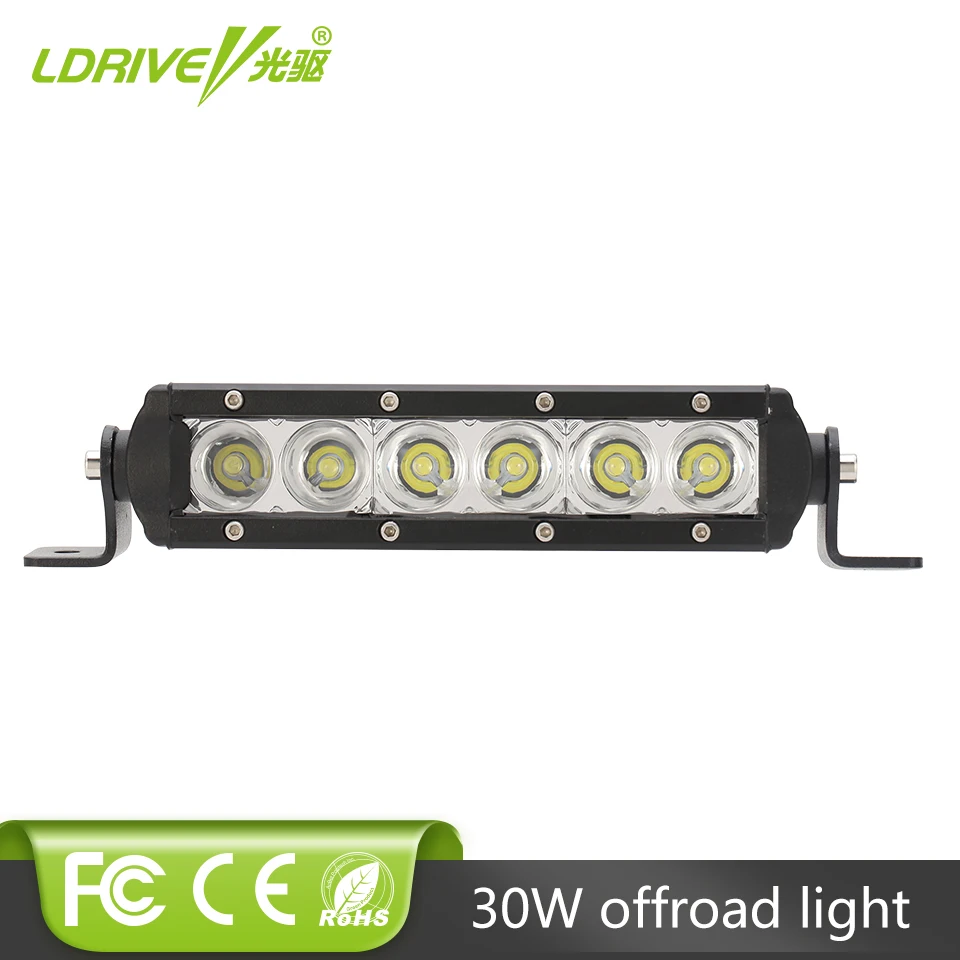 

LDRIVE 8" 30W CREE Chips LED Light Bar Spot/Flood Beam LED Work Light Offroad Truck Pickup ATV 4X4 4WD 12V 24V LED Driving Lamp