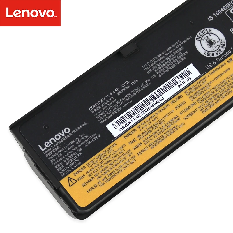 Аккумулятор для ноутбука lenovo Thinkpad X270 X260 X240 X240S X250 T450 T470P T450S T440 T440S K2450 W550S 45N1136 45N1738