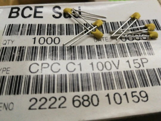 

2019 hot sale Holland BC 20PCS/50PCS 100V 15PF 15P 100V15PF 100V15P Silver Film High Frequency Ceramic Capacitors free shipping