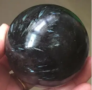 

SUIRONG---916+++Natural Astrophyllite Quartz Crystal Sphere Ball 60mm