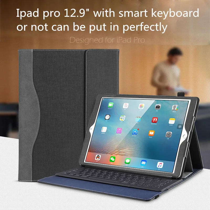 Capa para Ipad da Apple Cases de Couro Luxo Ultra Slim Retina Tablet Fique pu Originais Pro 12.9