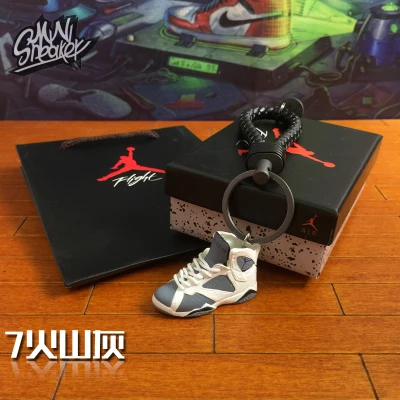 Кроссовки AIR 7 8 9 10 персональный DIY креативный подарок для пары Jordan 3D стерео брелок в форме обуви автомобильный брелок Рождественский подарок - Цвет: AJ7