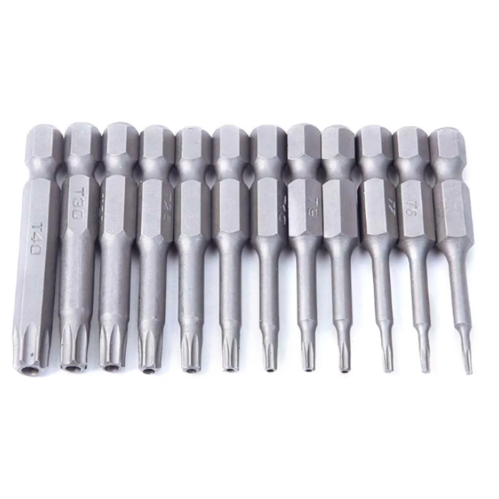 

12Pcs Security Bit Set Tamper Proof Screwdriver Drill Bit Screw Driver Bits Hex Torx Flat Head 1/4" Driver Bits Hand Tools
