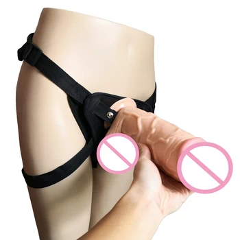Super huge dildo Strap On Dildos Pants Artificial Realistic soft Penis Lesbian Strapless Strapon Panties Dick Sex Toy For Woman 4