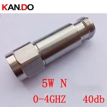 5 W 0-4 Ghz аттенюатор N male to N female 0-4 Ghz 40DB антенный ввод соединитель коаксиальный jack 5 W аттенюатор 40 дБ телекоммуникационная часть