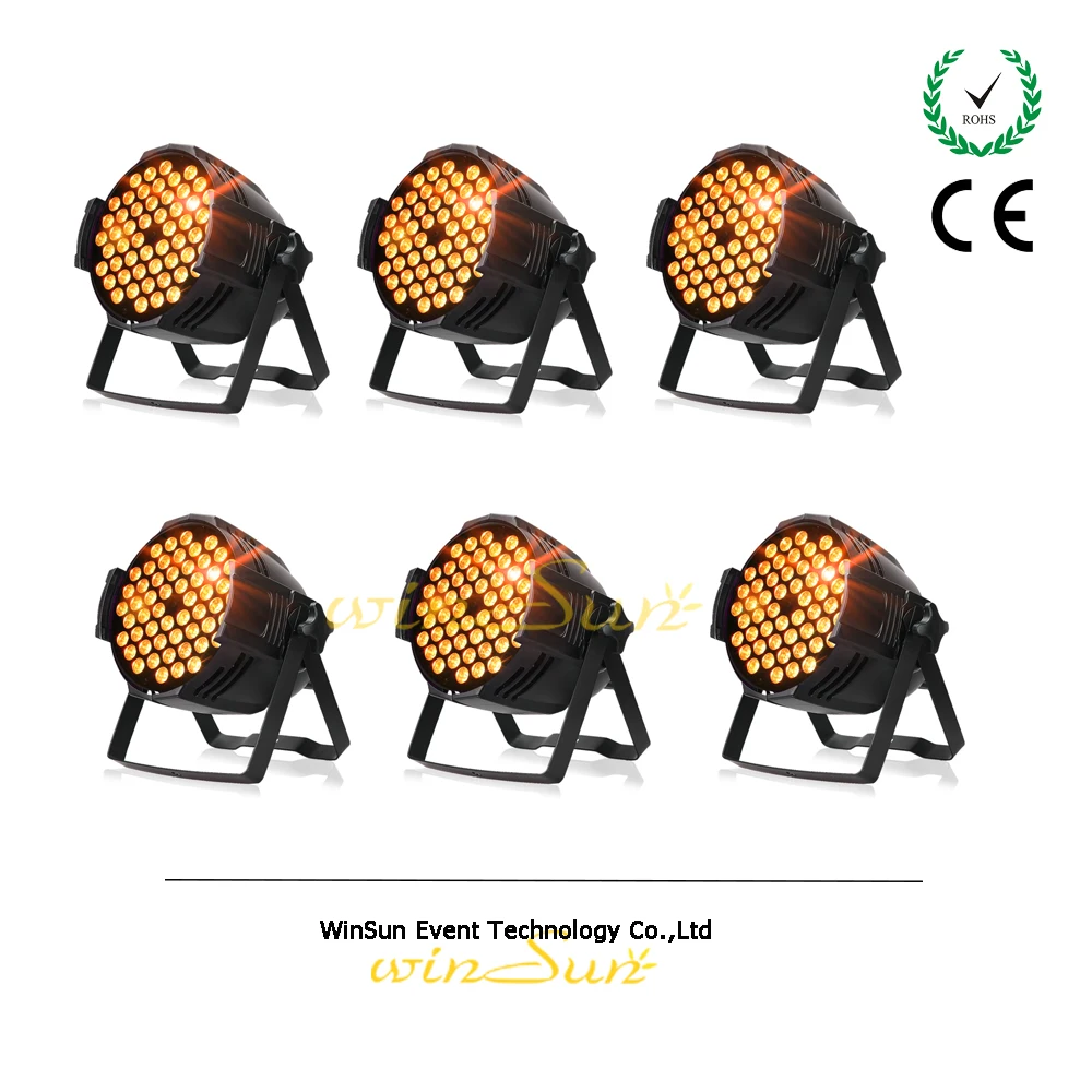 

WS 6 Unit*LOT Stage Light 54x3W LED RGB 3in1 DMX Indoor Led Par Can Light Washer High Brightness