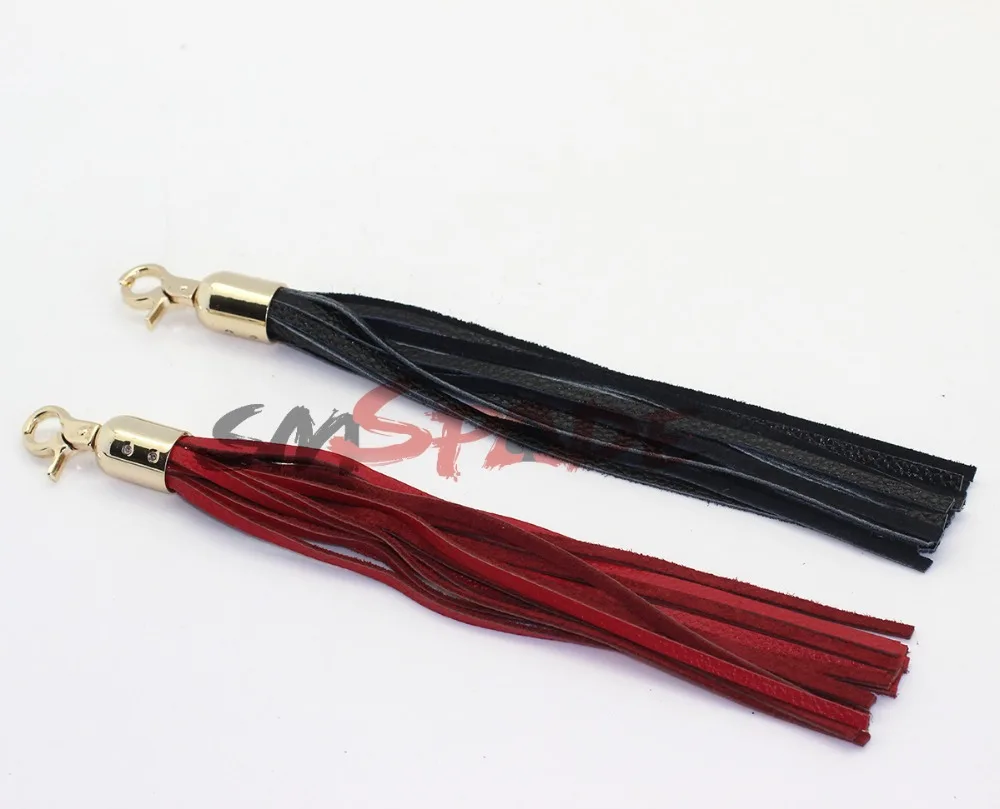 Buy 25cm real leather whip key chain, hanging drop key