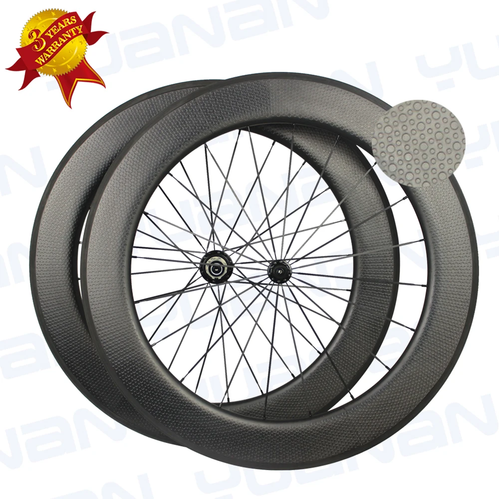 Chinese Carbon Fiber Dimple Road Bike Wheels 80mm Width 700c Carbon Road Bike Wheelset Roue Carbone Velo Route