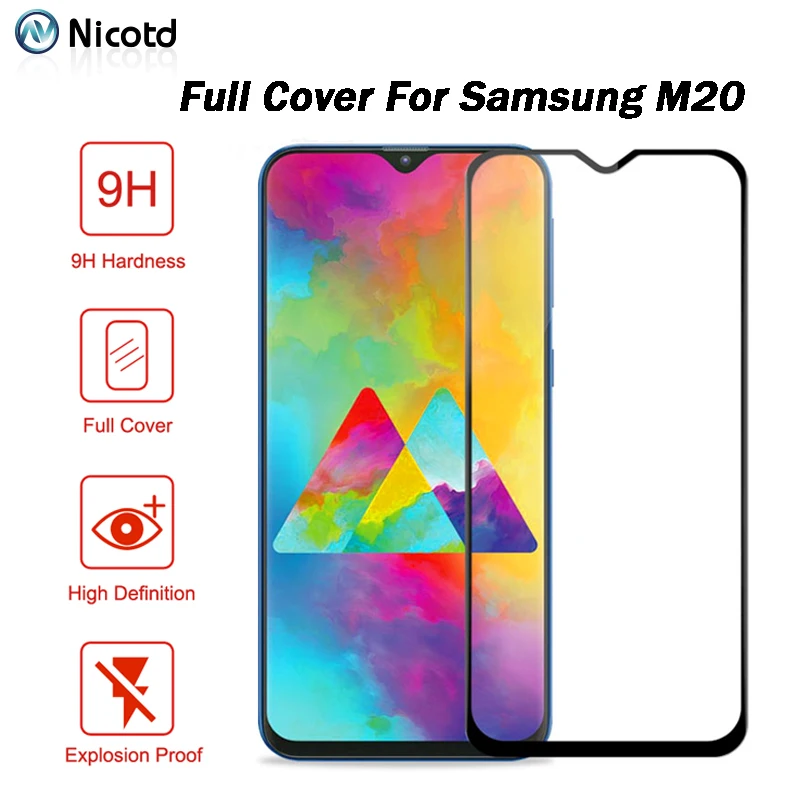 2 Packs For Samsung Galaxy M20 Protective Screen Glass For Galaxy M 20 Explosion-proof Tempered Glass On Phone 9H Protector Film (1)