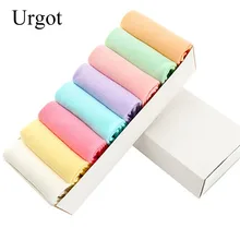 Urgot/8 пар, женские носки ярких цветов, осенне-зимние хлопковые носки, однотонные теплые мягкие женские носки для девочек, Calcetines Mujer Meias