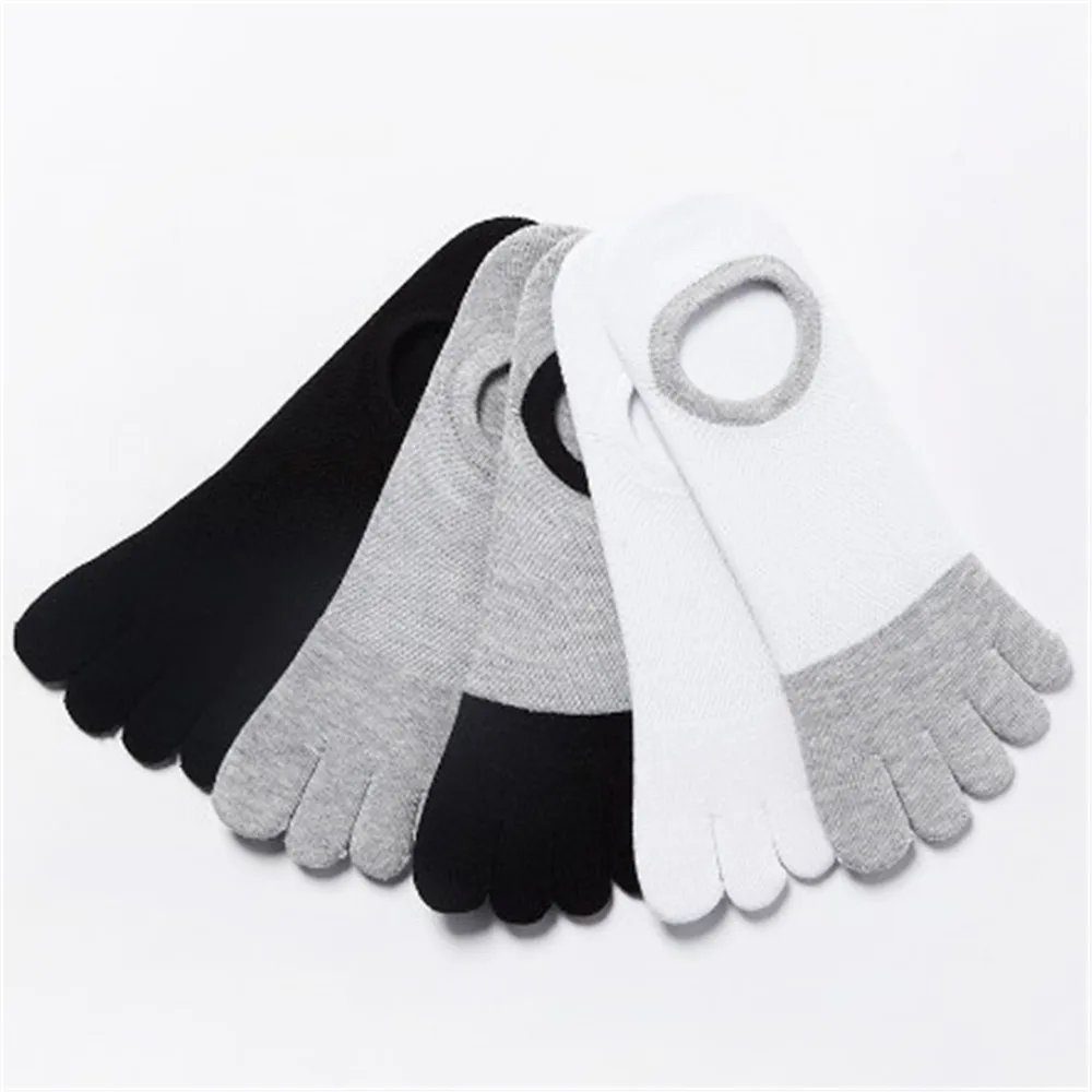 New Five/Two Finger Toe Socks Men Fashion Breathable Cotton Nonslip Socks Anti-skid Calcetines No Show Short Invisible
