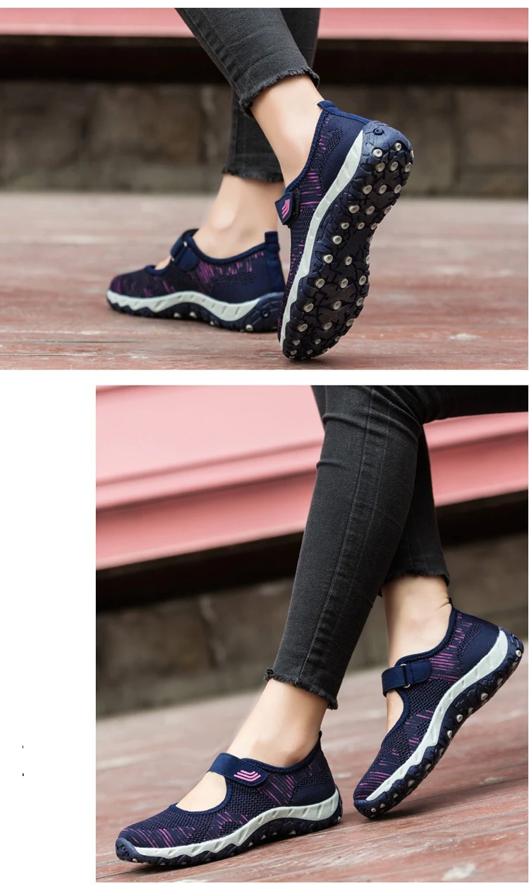 Новое поступление, обувь для мам, Классическая сетчатая Летняя женская обувь для пожилых Фитнес обувь ортопедическая дышащяя спортивная обувь дамы ходить baokuan