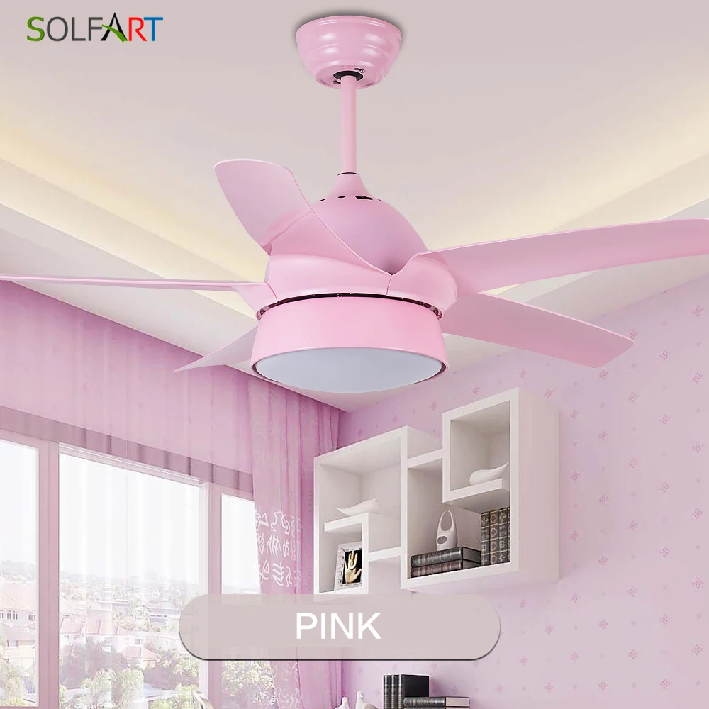 Us 178 0 30 Off Modern Led Ceiling Fan Led Dining Lamp With Remote Control Gold Black White Pink Ceiling Fan In Ceiling Fans From Lights Lighting