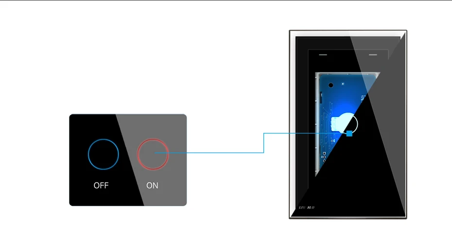 Производитель Livolo, AU/US стандартный сенсорный экран настенный выключатель света, 1 банды 1 способ VL-C501-11/12