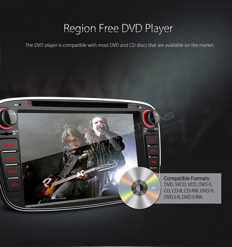 Sale 7" HD Radio 2 din Car DVD Player GPS Navigation For Ford Focus II Mondeo C-Max S-Max 2008 2009 2010 2011 / Galaxy II Kuga 12