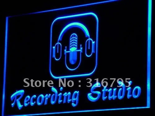 

i801 Recording Studio Microphone Bar LED Neon Light Sign On/Off Switch 20+ Colors 5 Sizes