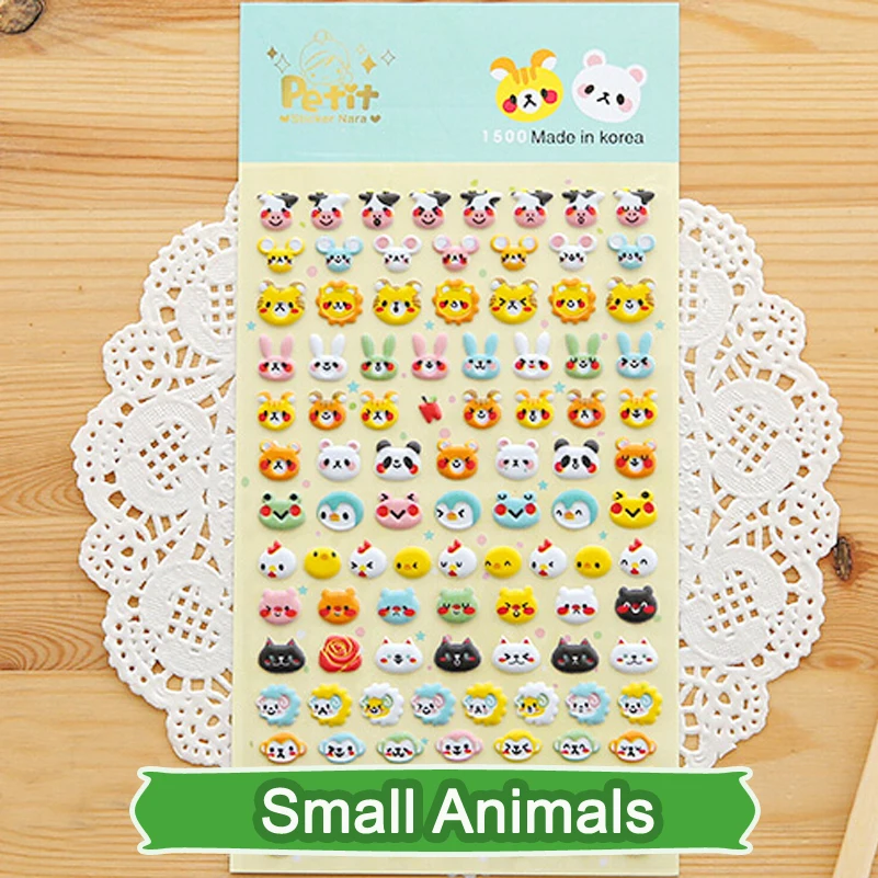 SST 1 Sheet Small Animals 3D Bubble Sticker Decoration Decal DIY Diary Album Scrapbooking Kawaii Korea