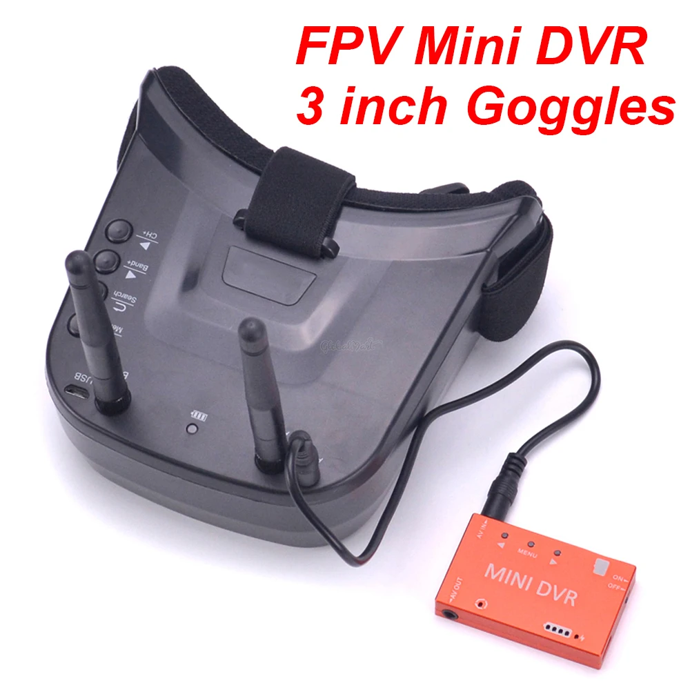 

FPV 3 Inch 480*320 Display 5.8G 40CH Mini FPV Goggles Built-in 1200mah battery / Mini DVR Video Audio Recorder for VR RC Drone