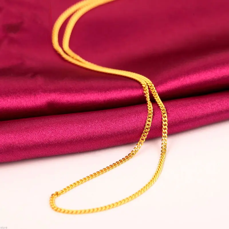Цепочка женская из желтого золота 999 пробы 16 дюймов|chain link necklace|chain necklace womenchain gold |