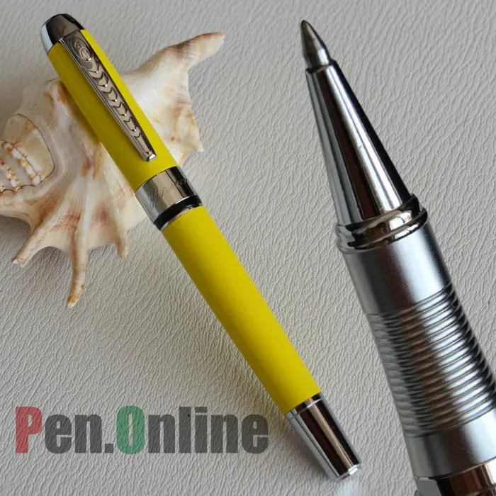 

ROLLER BALL PEN JINHAO 250 EXECUTIVE YELLOW SILVER TRIM AND CLIP