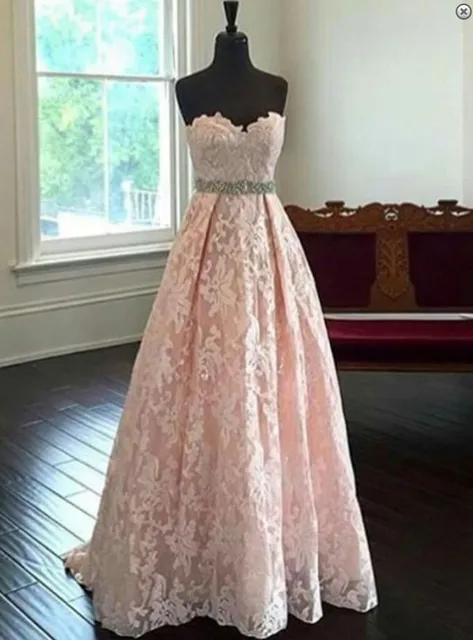 Lovely Lace Lique Sweetheart Bridesmaid Gown Peach Ivory Lovely Lace Lique Sweetheart Bridesmaid Gown Peach Ivory Champagne Silver C