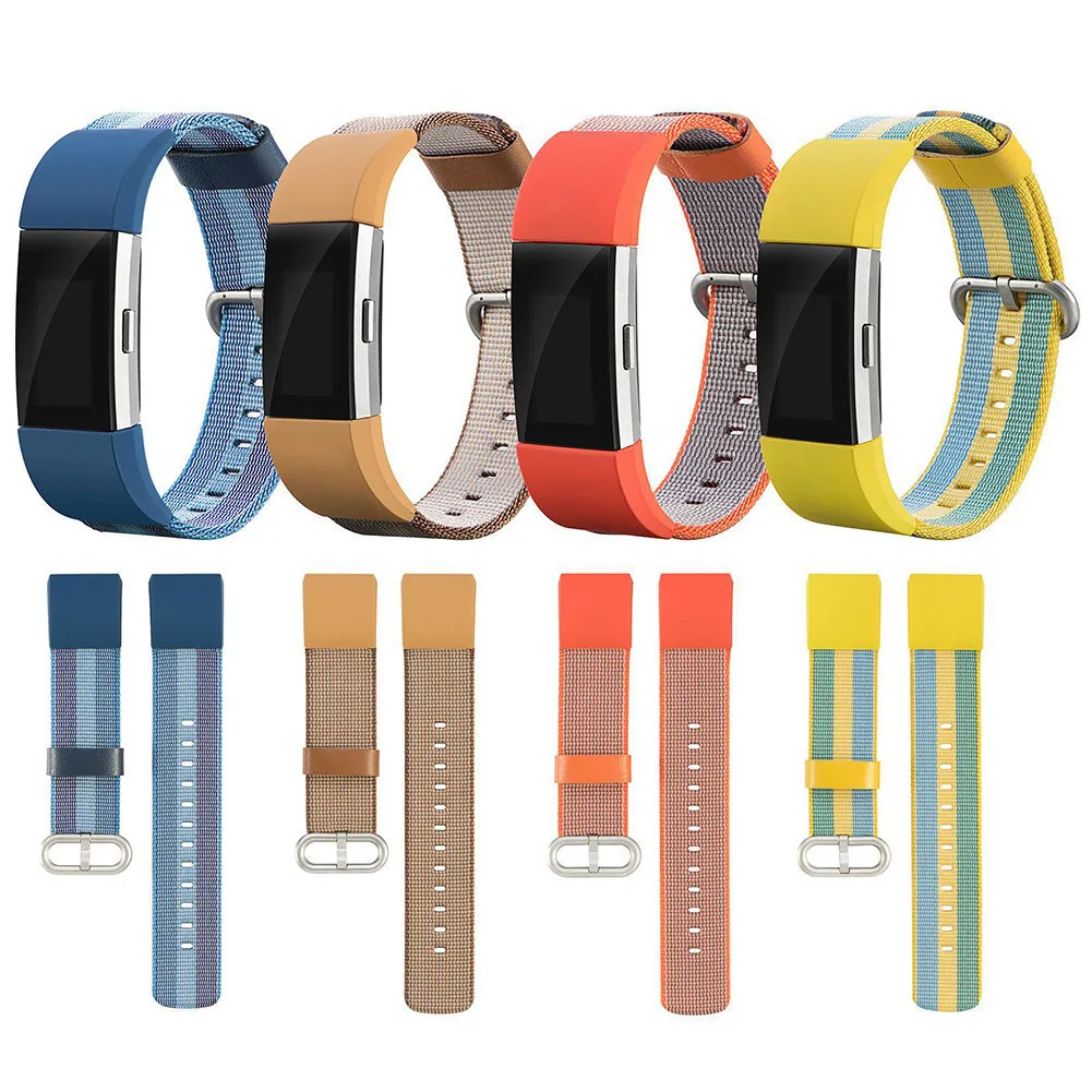 NEW Style Nylon bing Colorful Wrist Band Strap for Fitbit Charge 2