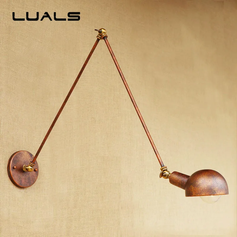 

Loft Vintage Industrial Wall Lamp Adjustable Metal LED Wall Lights Nordic Wall Light Creative Studio Office Art Deco Lighting