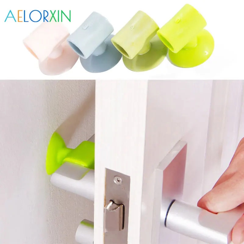 

3Pcs/Lot Silicone Door Sucker Handle Suction Cup Anti-collision Pad Mute Reduce Noise Baby Safety Protection Child Lock Securit