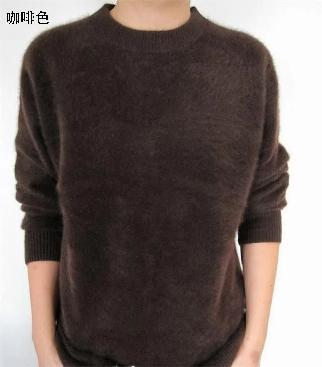 Lafarvie Off Sale Standard Solid Pullovers Full Sleeves O-Neck 100% Mink Cashmere Sweaters Autumn Winter Men Casual Knit Jumper