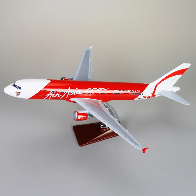 47 см смолы A320 Air Asia самолет модели азиатских авиакомпаний Аэробус красный