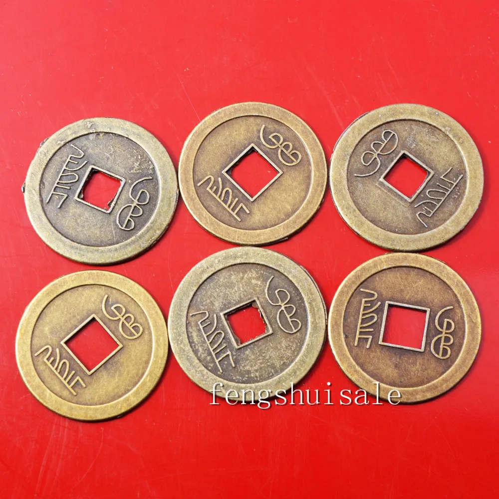 6 шт китайский фэн шуй древние монеты(I Ching монеты) Y1077