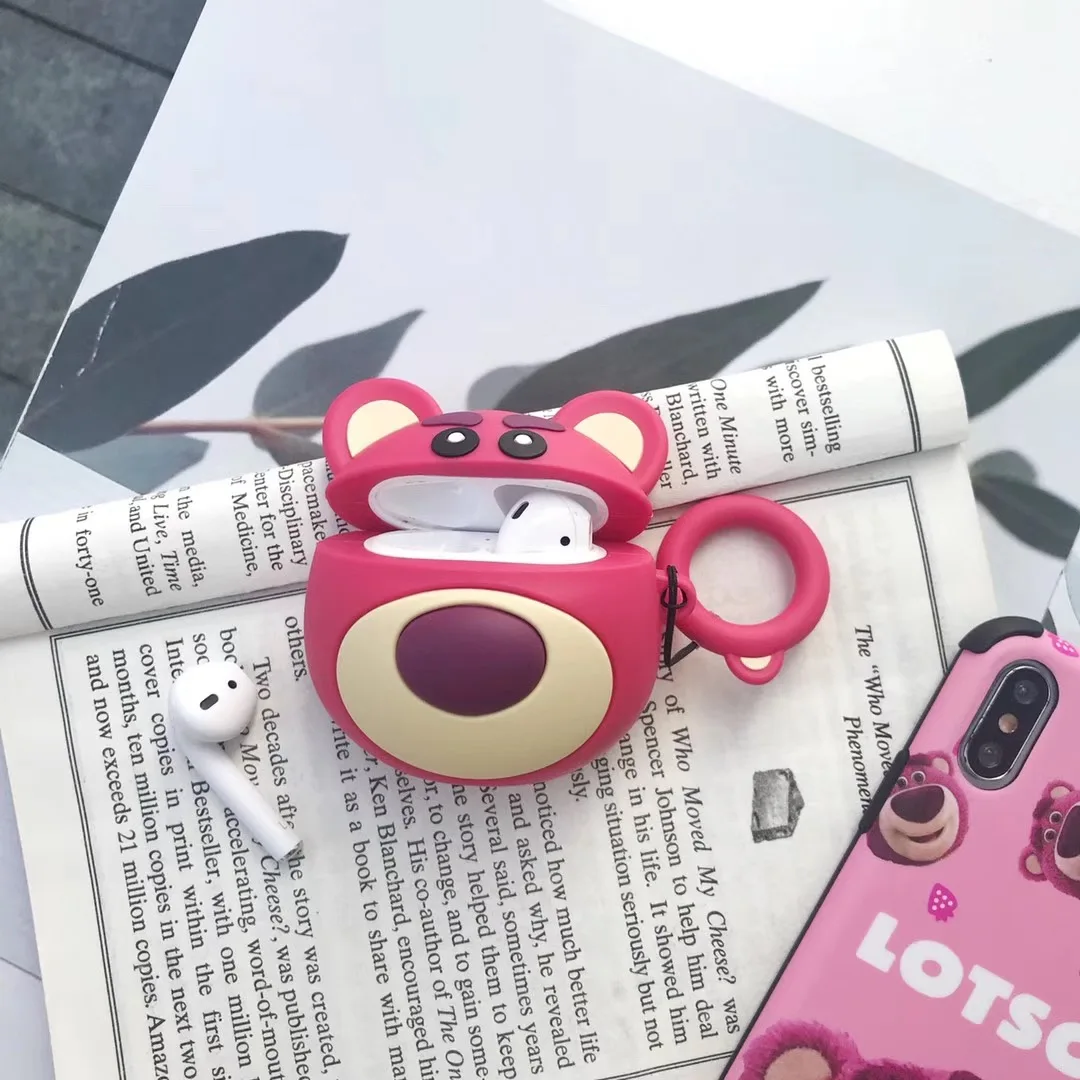 Cute Cartoon Bear Case for Airpods 1:1 Earphone Case Silicone TPU Protective Cover for Airpods Wireless Bluetooth Headphone Case Cute Cartoon Bear Case for Airpods 1:1 Earphone Case Silicone TPU Protective Cover for Airpods Wireless Bluetooth Headphone Case