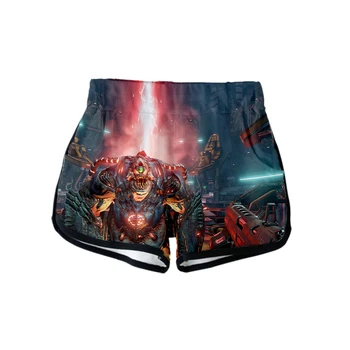 

3D Game Doom Eternal Printed summer Women Shorts harajuku Streetwear Shorts 2019 Hot Sale Girls Casual Summer shorts plus size